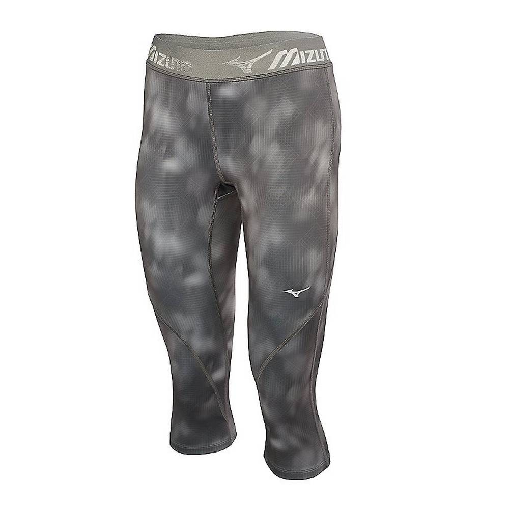 Mallas Mizuno Impulse 3/4 Print Mujer Gris Comprar EWLX-19025